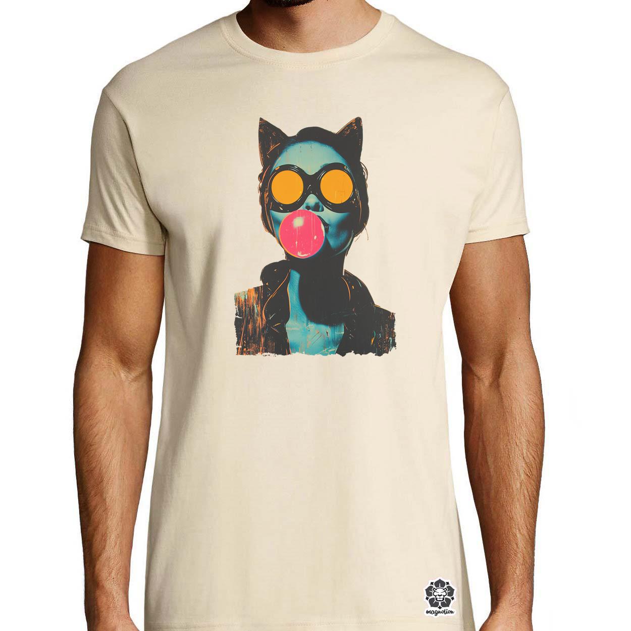 Popart macskanő v10 egyedi póló 