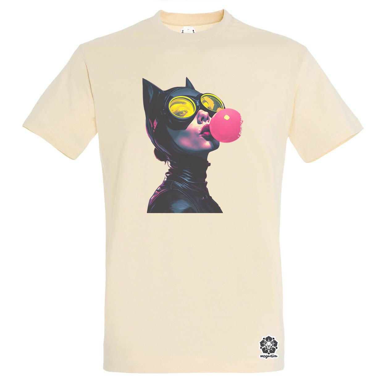 Popart macskanő v4 egyedi póló 