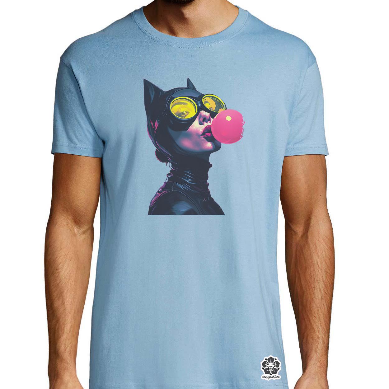 Popart macskanő v4 egyedi póló 