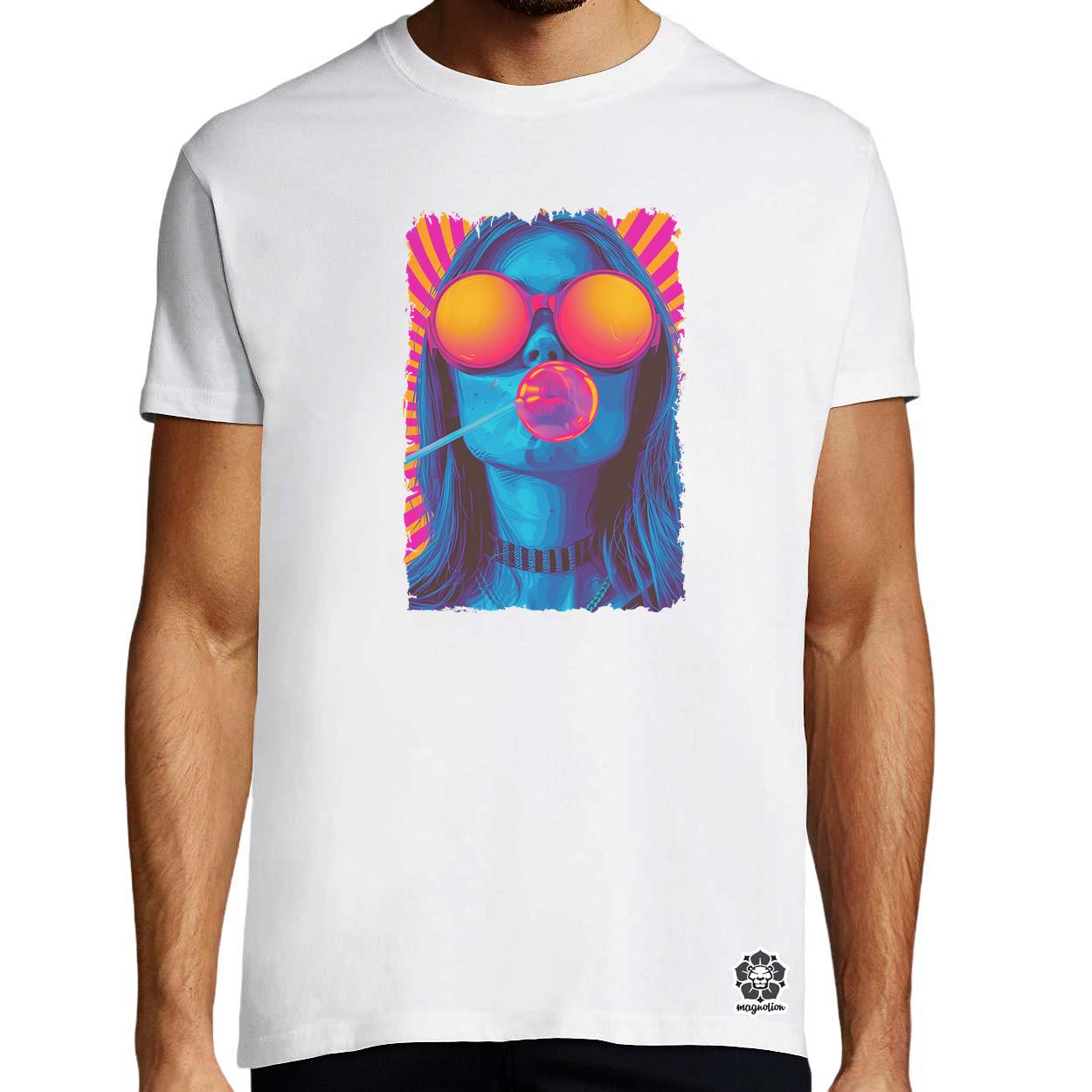 Popart macskanő v6 egyedi póló 
