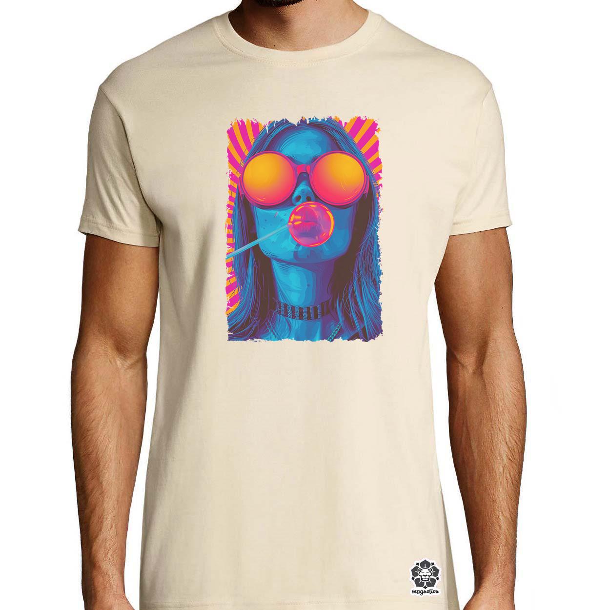 Popart macskanő v6 egyedi póló 