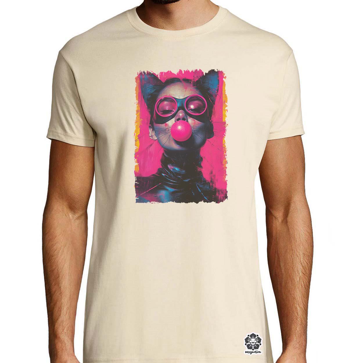 Popart macskanő v7 egyedi póló 