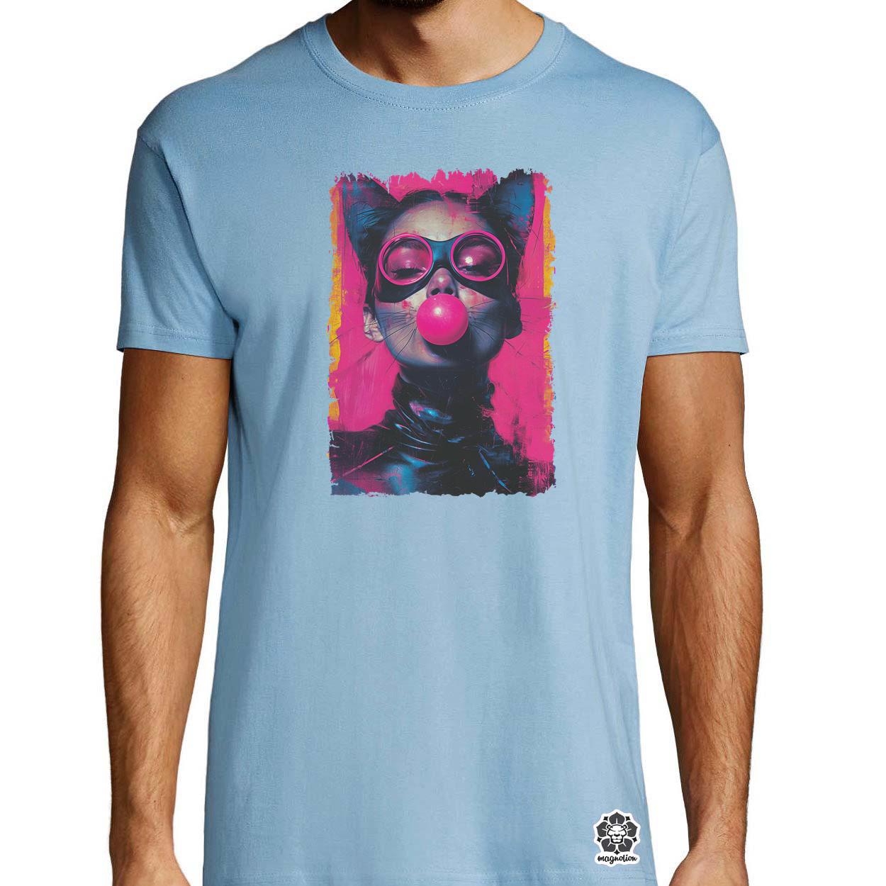 Popart macskanő v7 egyedi póló 