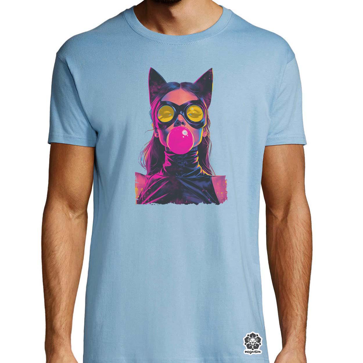 Popart macskanő v9 egyedi póló 