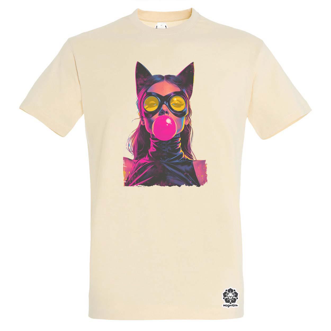 Popart macskanő v9 egyedi póló 
