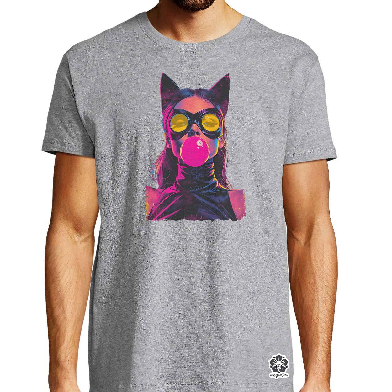 Popart macskanő v9 egyedi póló 