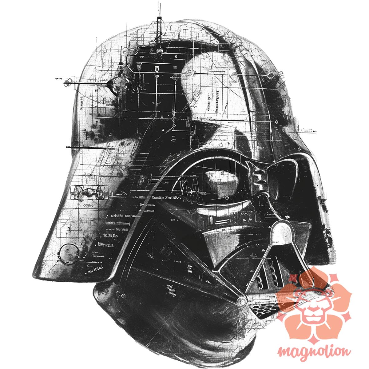 Vader sapka szkeccs v5 egyedi póló 
