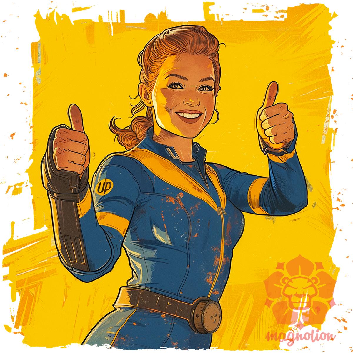 Fallout Lucy fanart v4 egyedi  pulóver 
