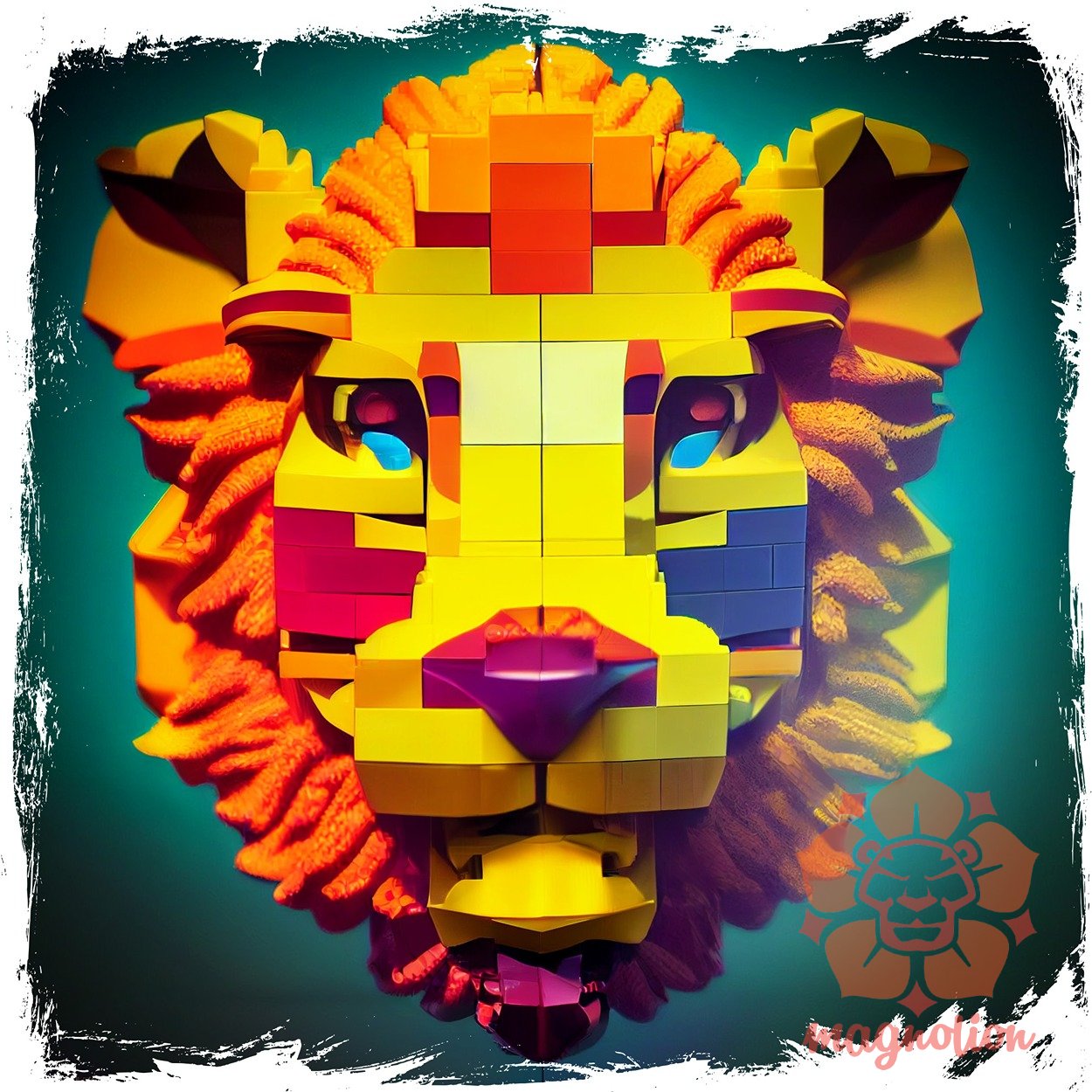 Lego Oroszlán v2 egyedi póló 