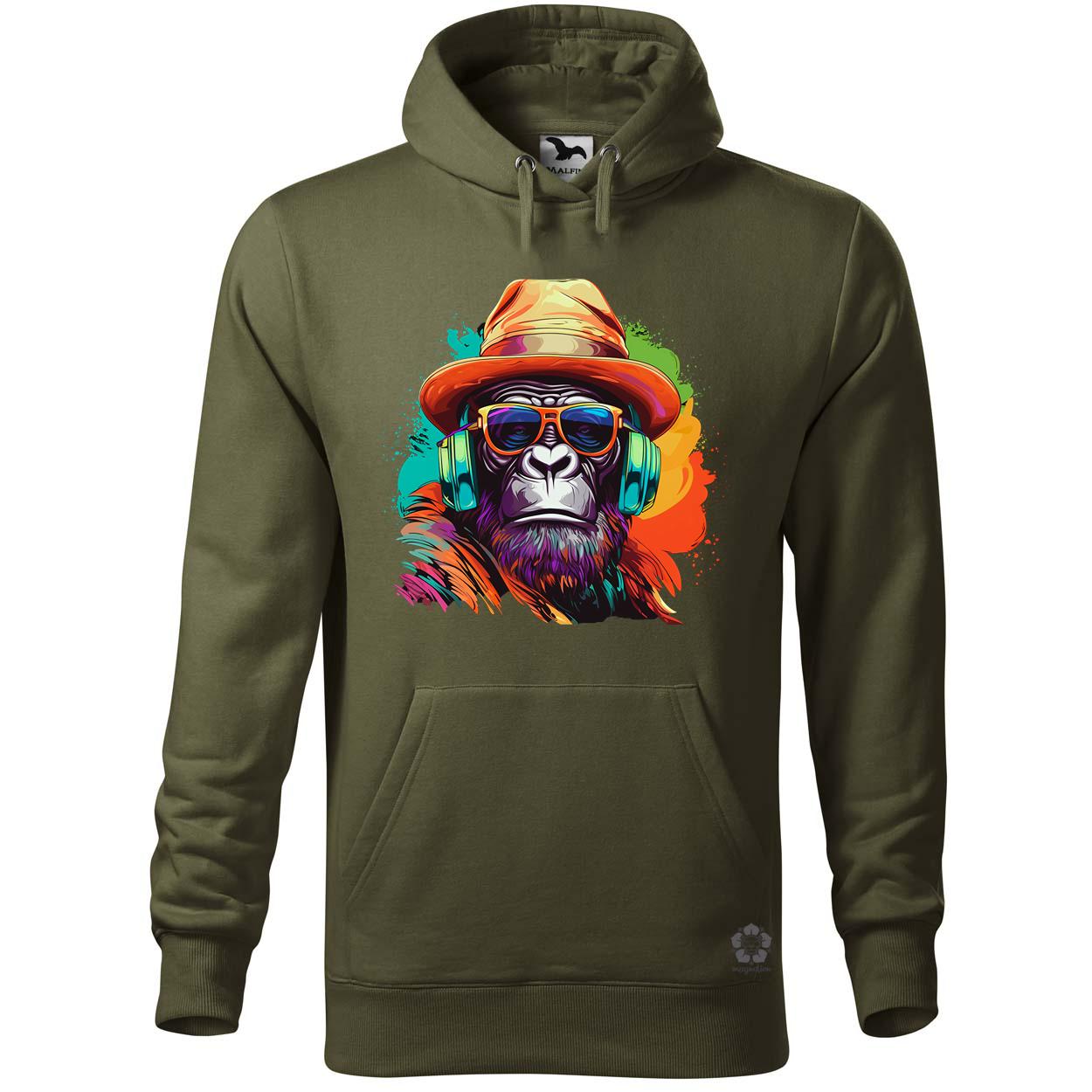 Gorilla zenét hallgat v6 egyedi  pulóver 