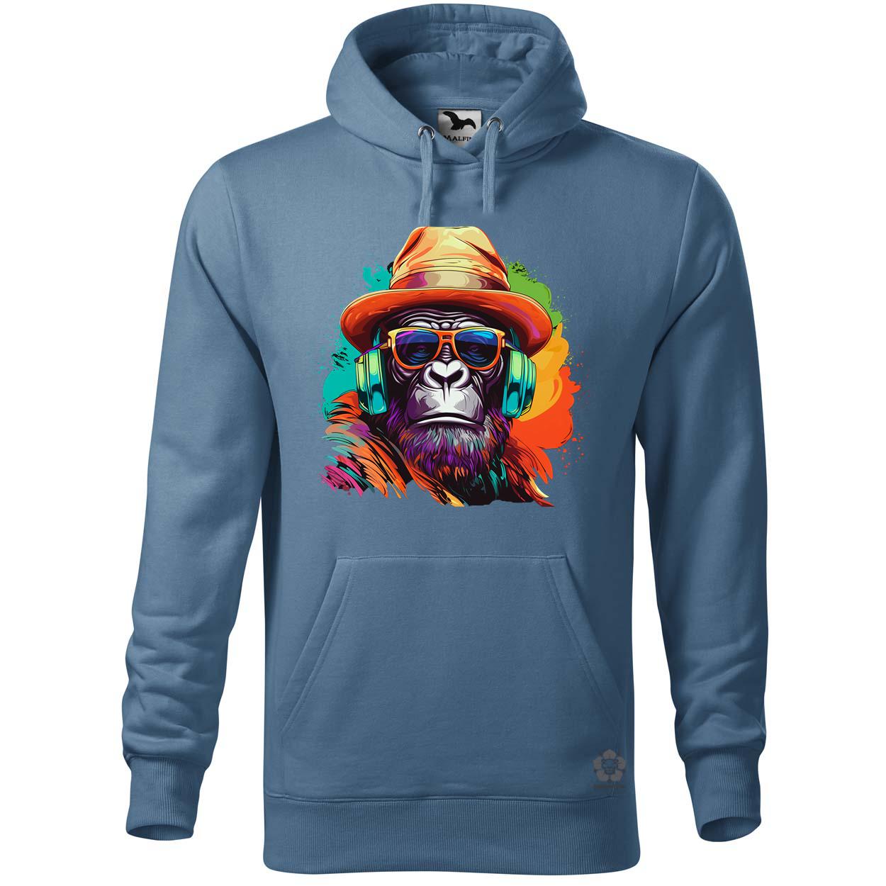 Gorilla zenét hallgat v6 egyedi  pulóver 