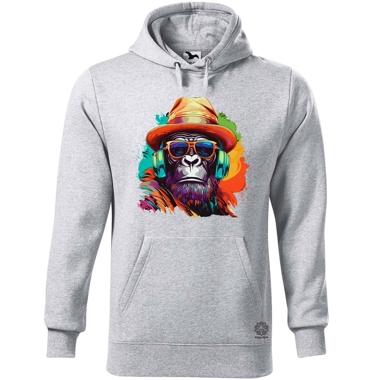 Gorilla zenét hallgat v6 egyedi  pulóver 
