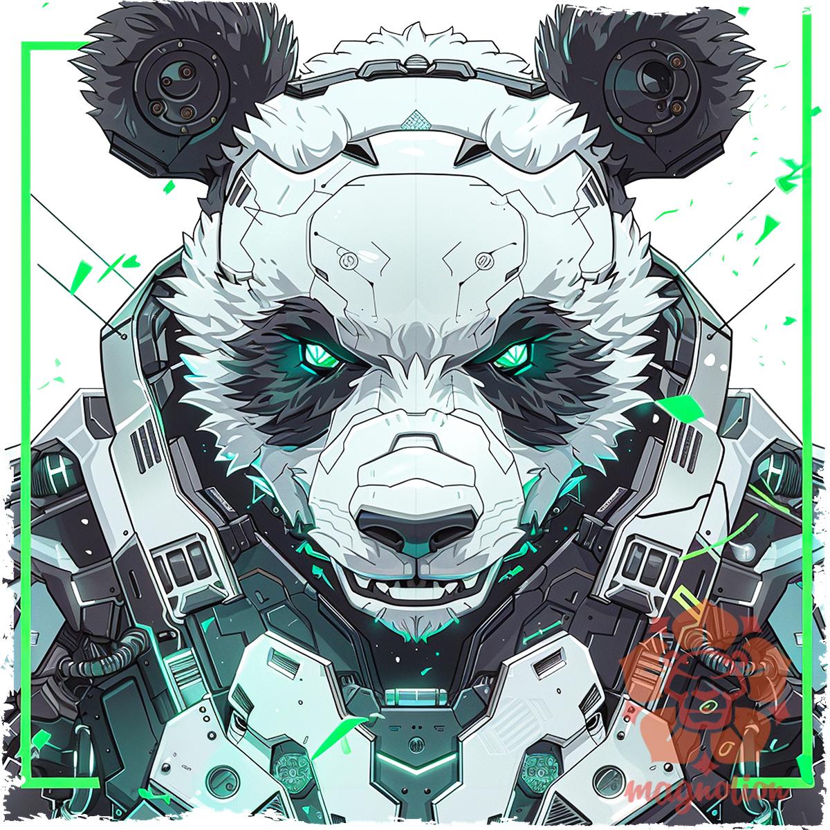 Kiborg panda v11 egyedi  pulóver 