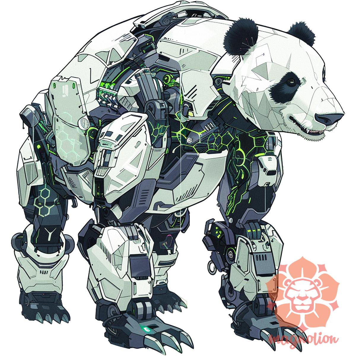 Kiborg panda v12 egyedi  pulóver 