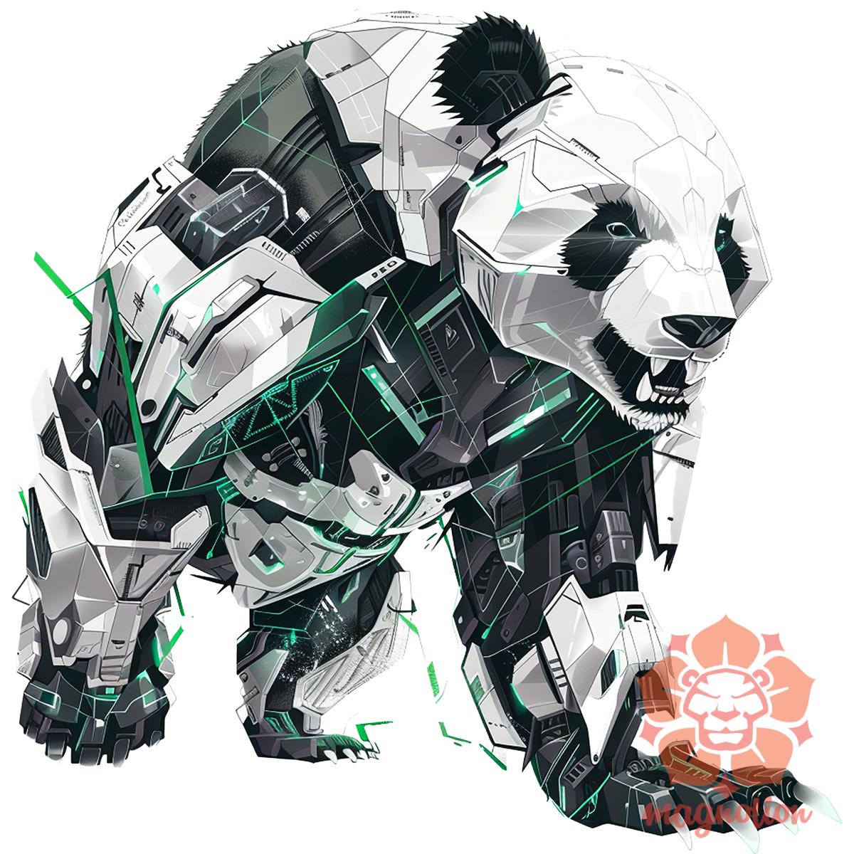 Kiborg panda v13 egyedi  pulóver 