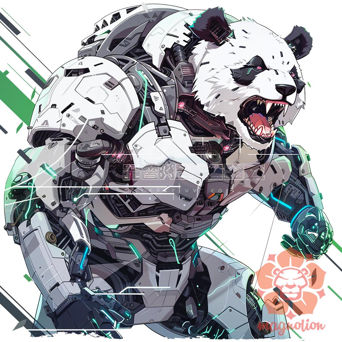 Kiborg panda v4 egyedi  pulóver 