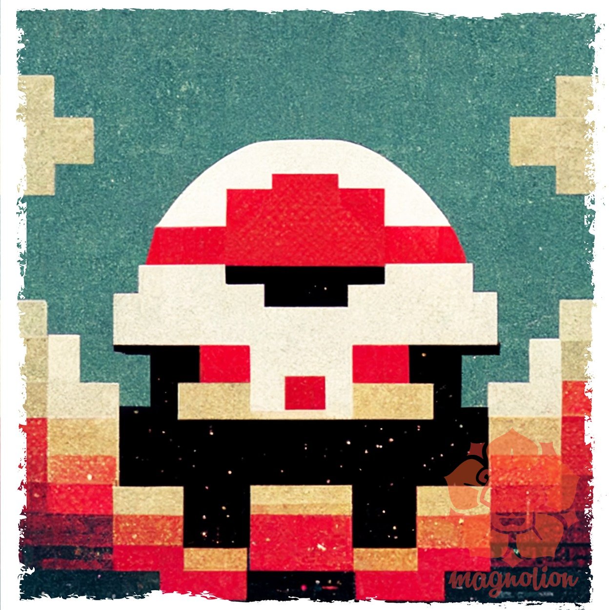 Pixelart Toad egyedi póló 