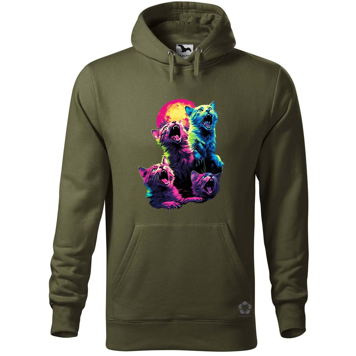Neon nyávogás v1 egyedi  pulóver 
