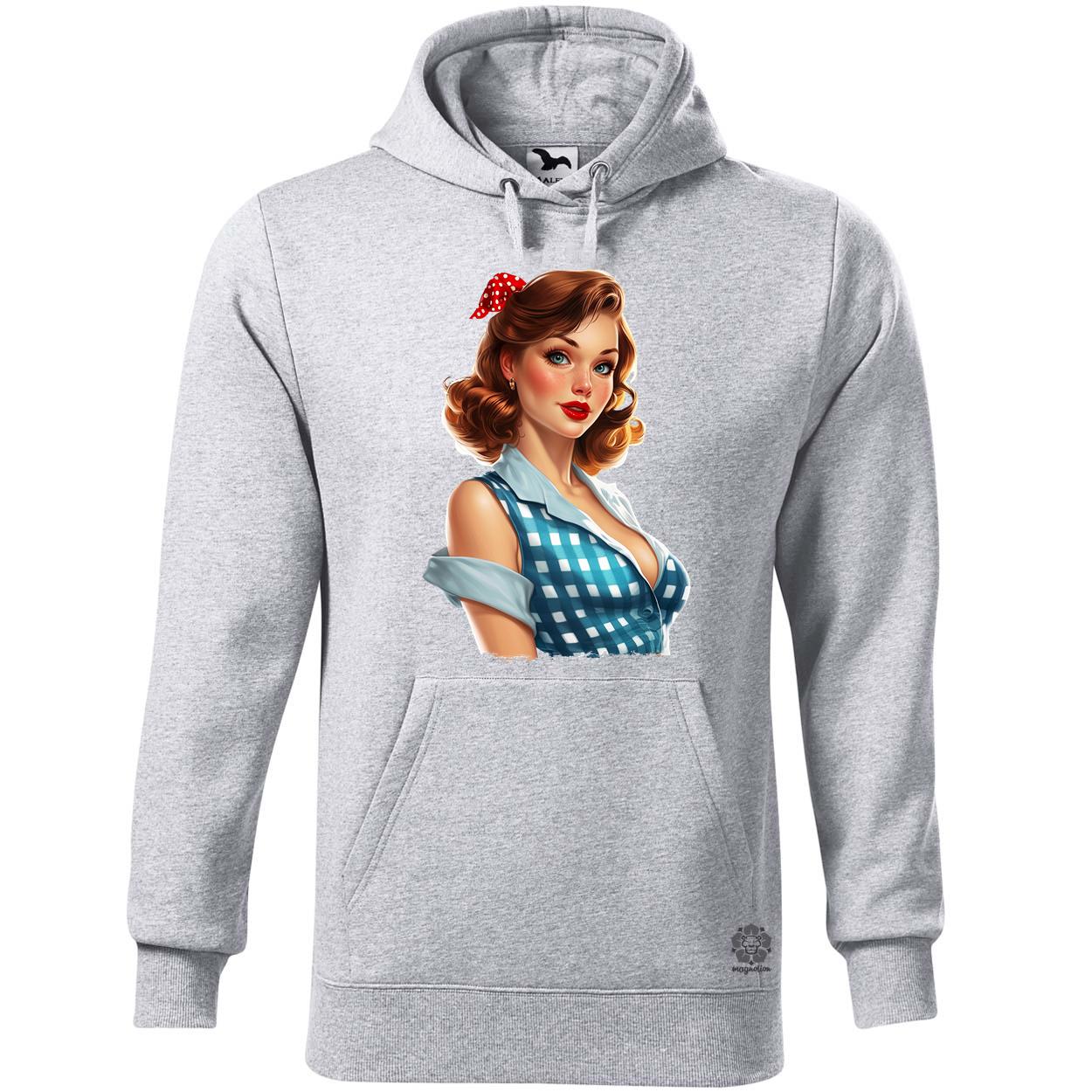 Pin-up girl portré v12 egyedi  pulóver 