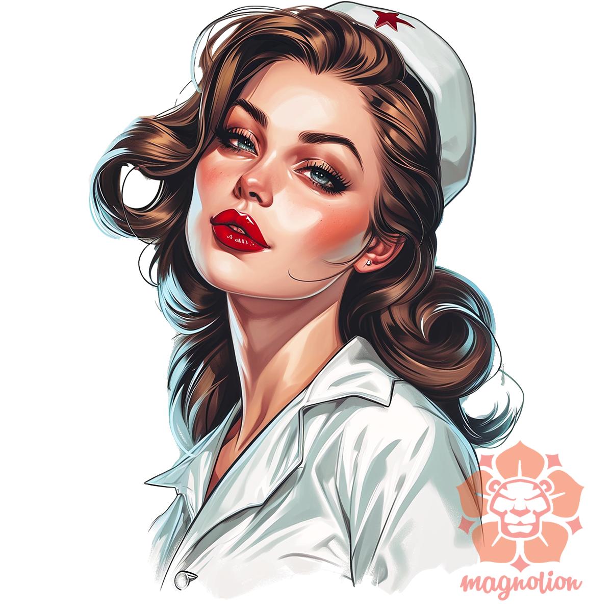 Pin-up girl portré v13 egyedi  pulóver 