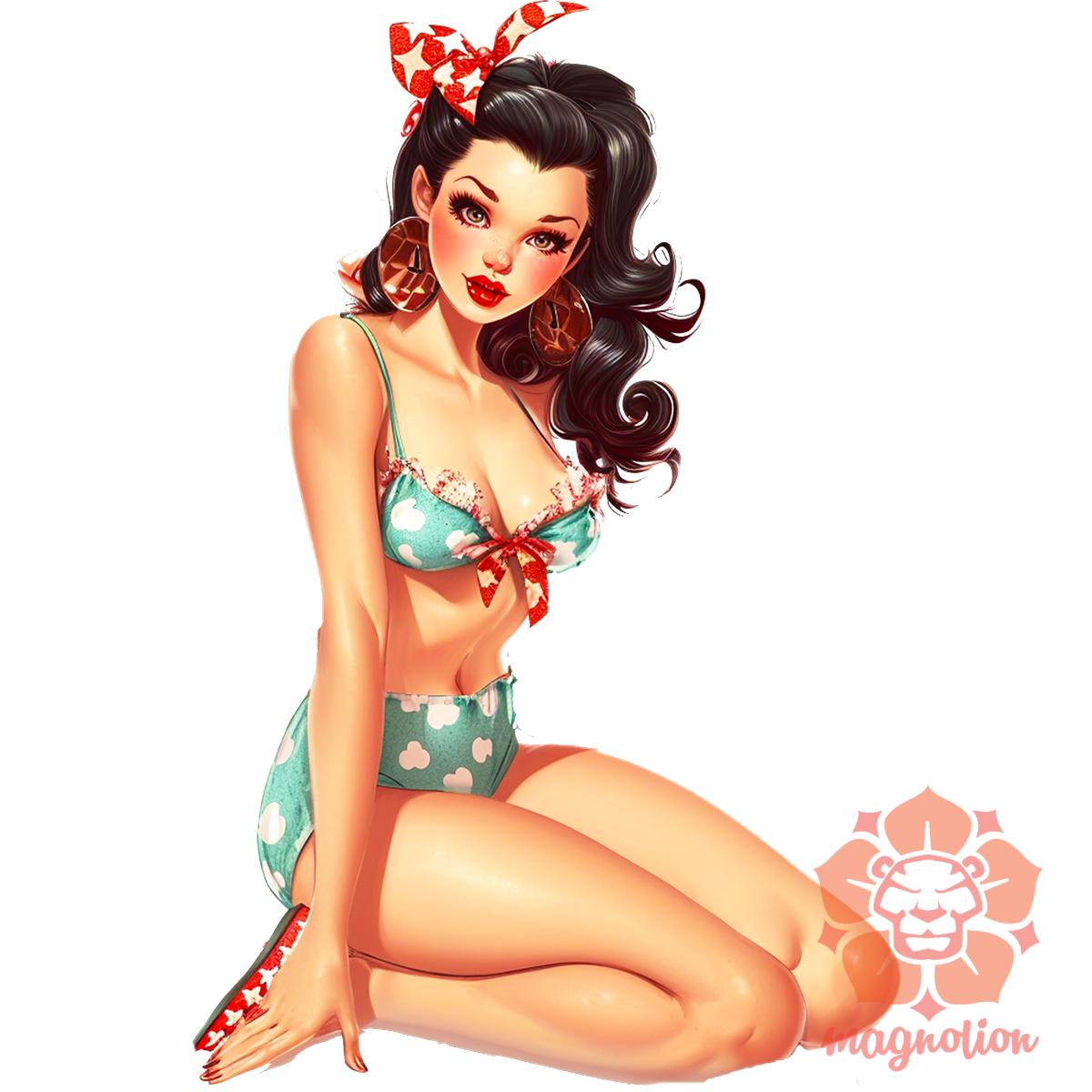 Pin-up girl v10 egyedi  pulóver 