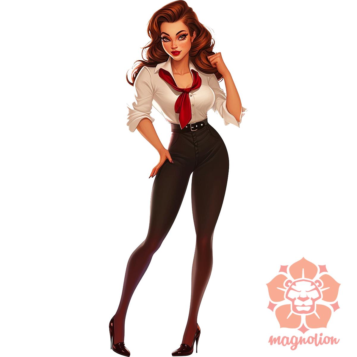 Pin-up girl v4 egyedi  pulóver 