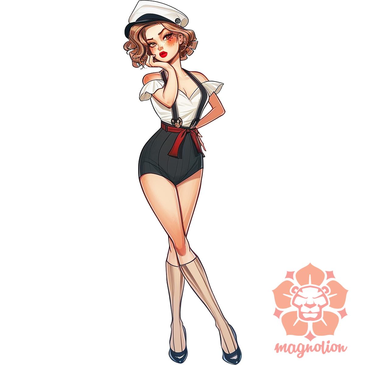 Pin-up girl v9 egyedi  pulóver 