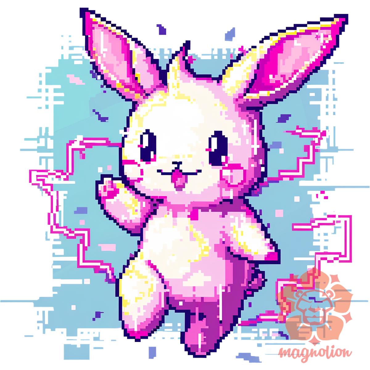 Pixelart kawaii nyuszi v1 egyedi  pulóver 