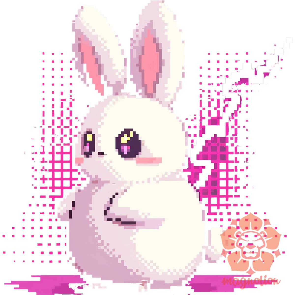 Pixelart kawaii nyuszi v2 egyedi  pulóver 