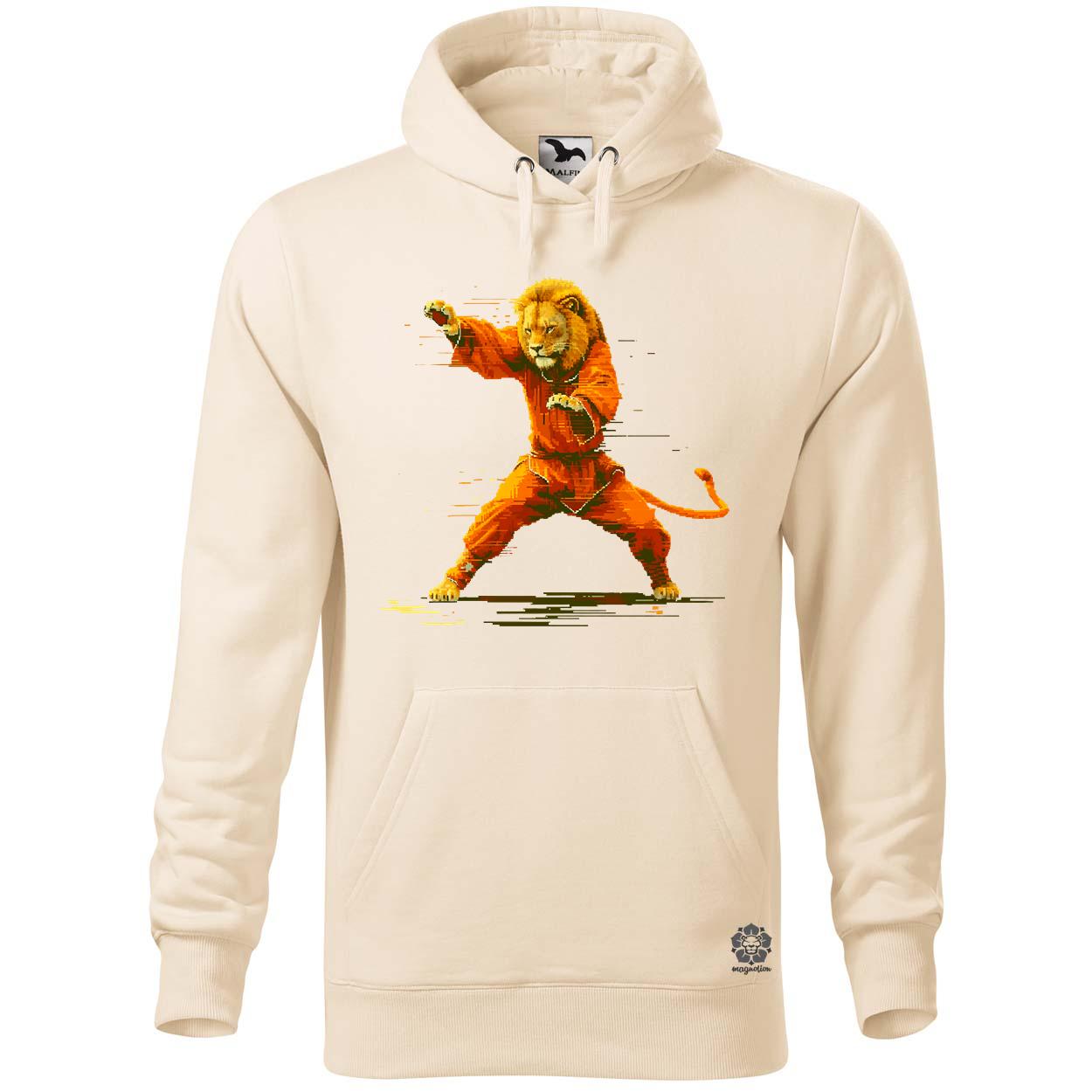 Pixelart kung fu oroszlán v1 egyedi  pulóver 