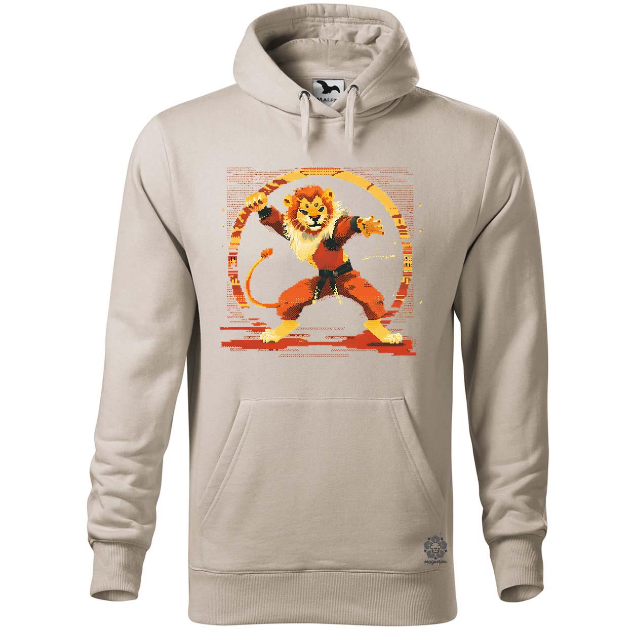 Pixelart kung fu oroszlán v2 egyedi  pulóver 