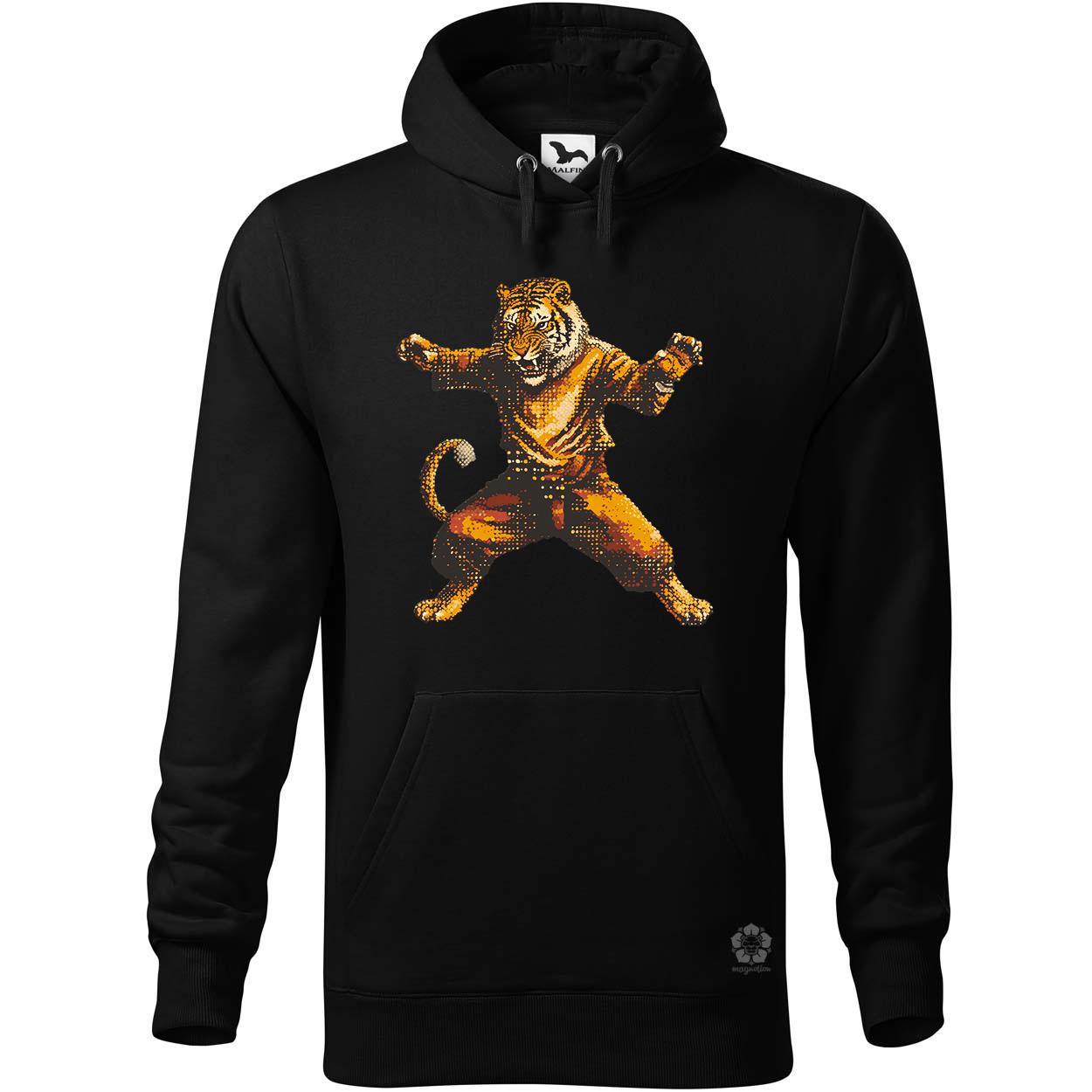 Pixelart kung fu tigris v1 egyedi  pulóver 