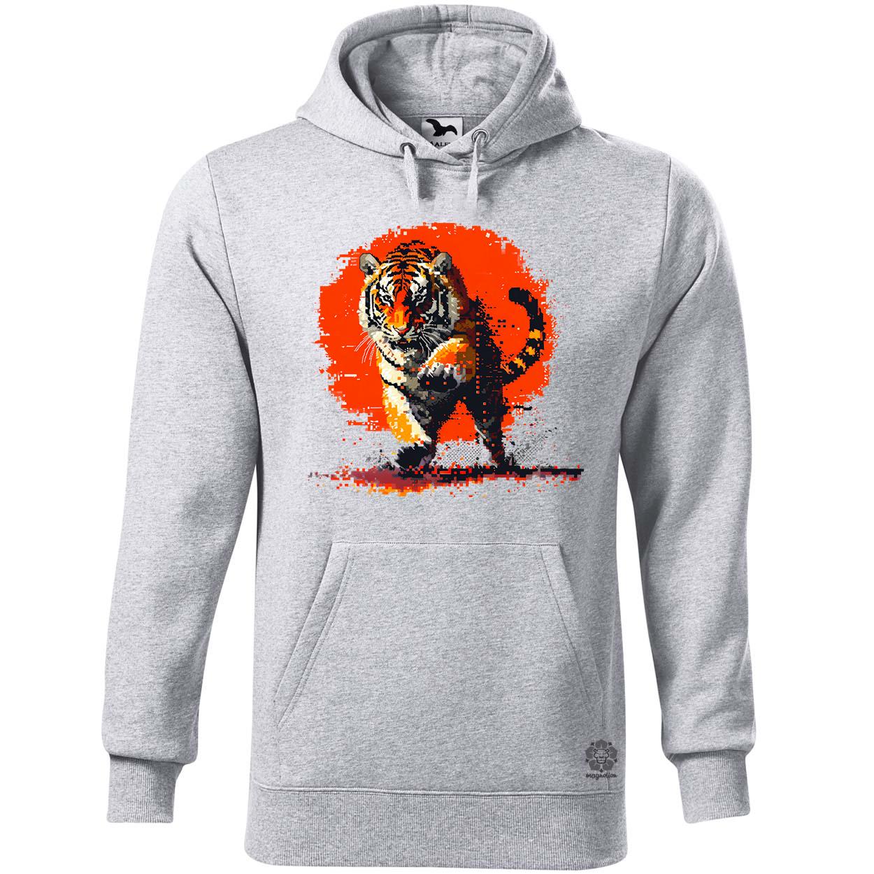 Pixelart kung fu tigris v2 egyedi  pulóver 