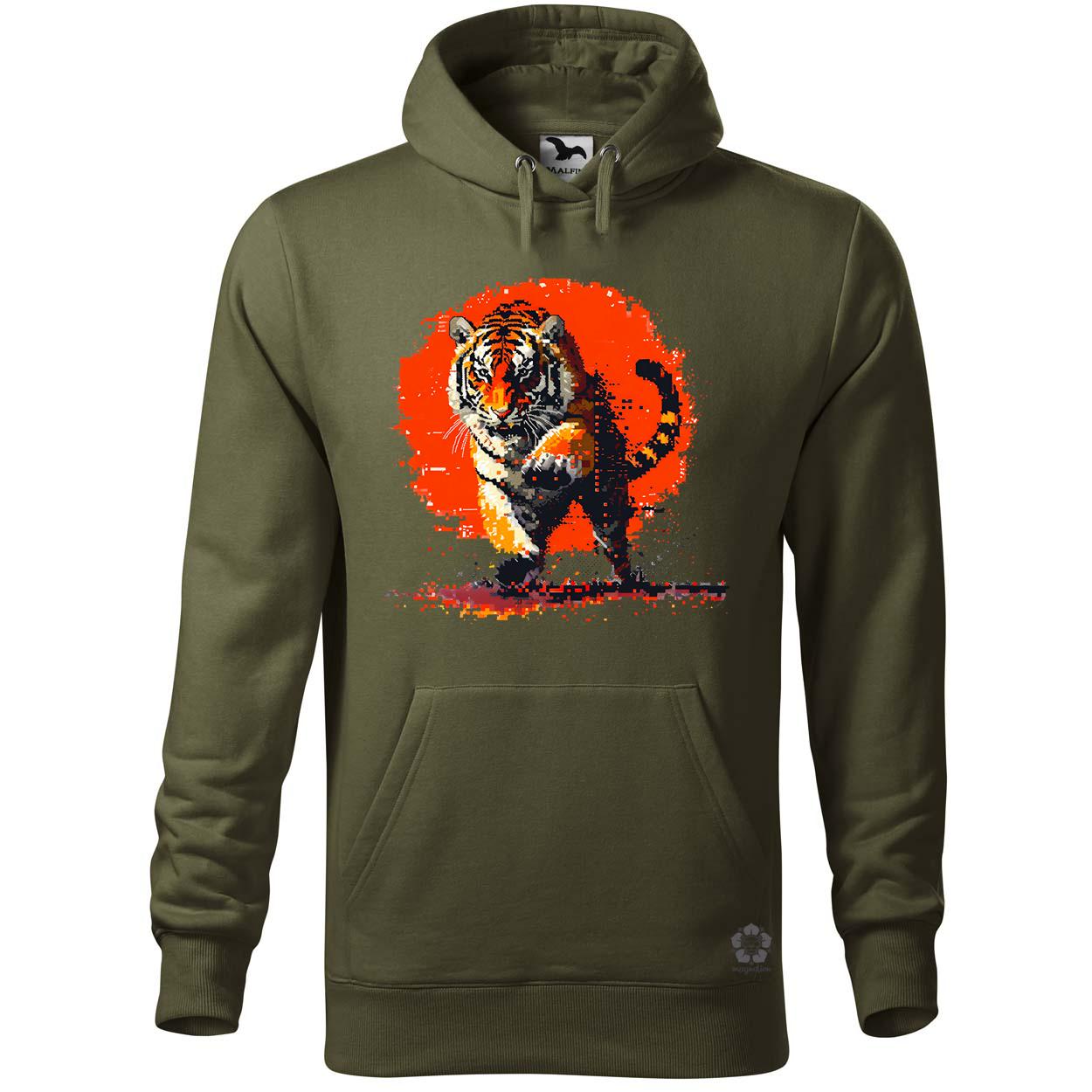 Pixelart kung fu tigris v2 egyedi  pulóver 