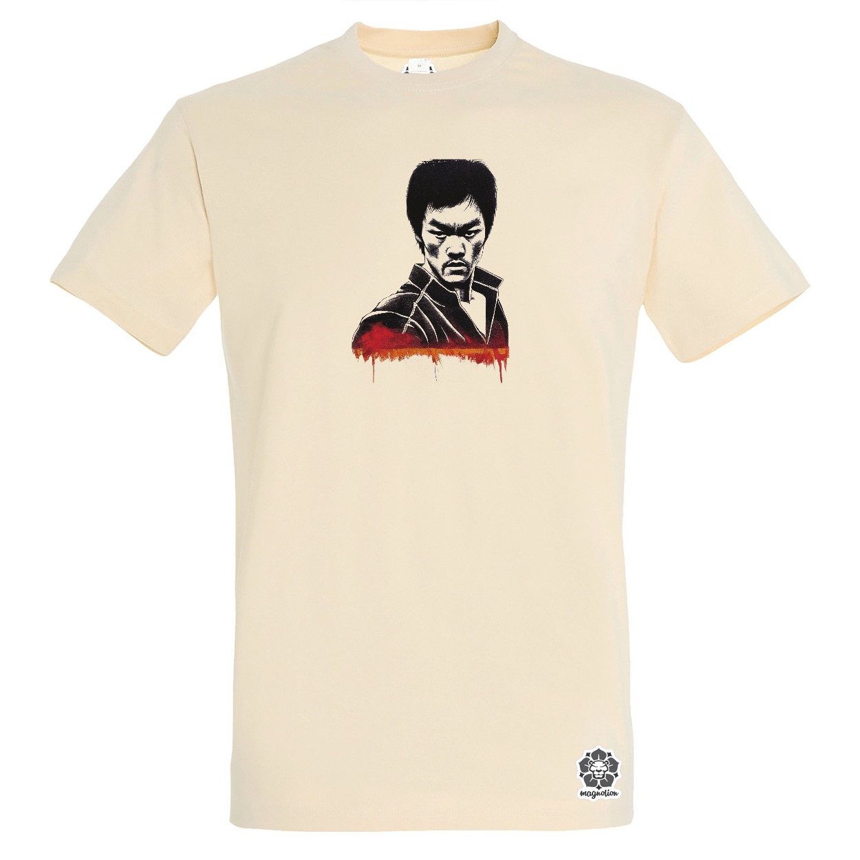 Karaktertanulmány fekete-fehér Bruce Lee egyedi póló 