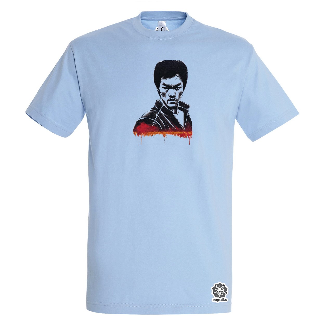 Karaktertanulmány fekete-fehér Bruce Lee egyedi póló 