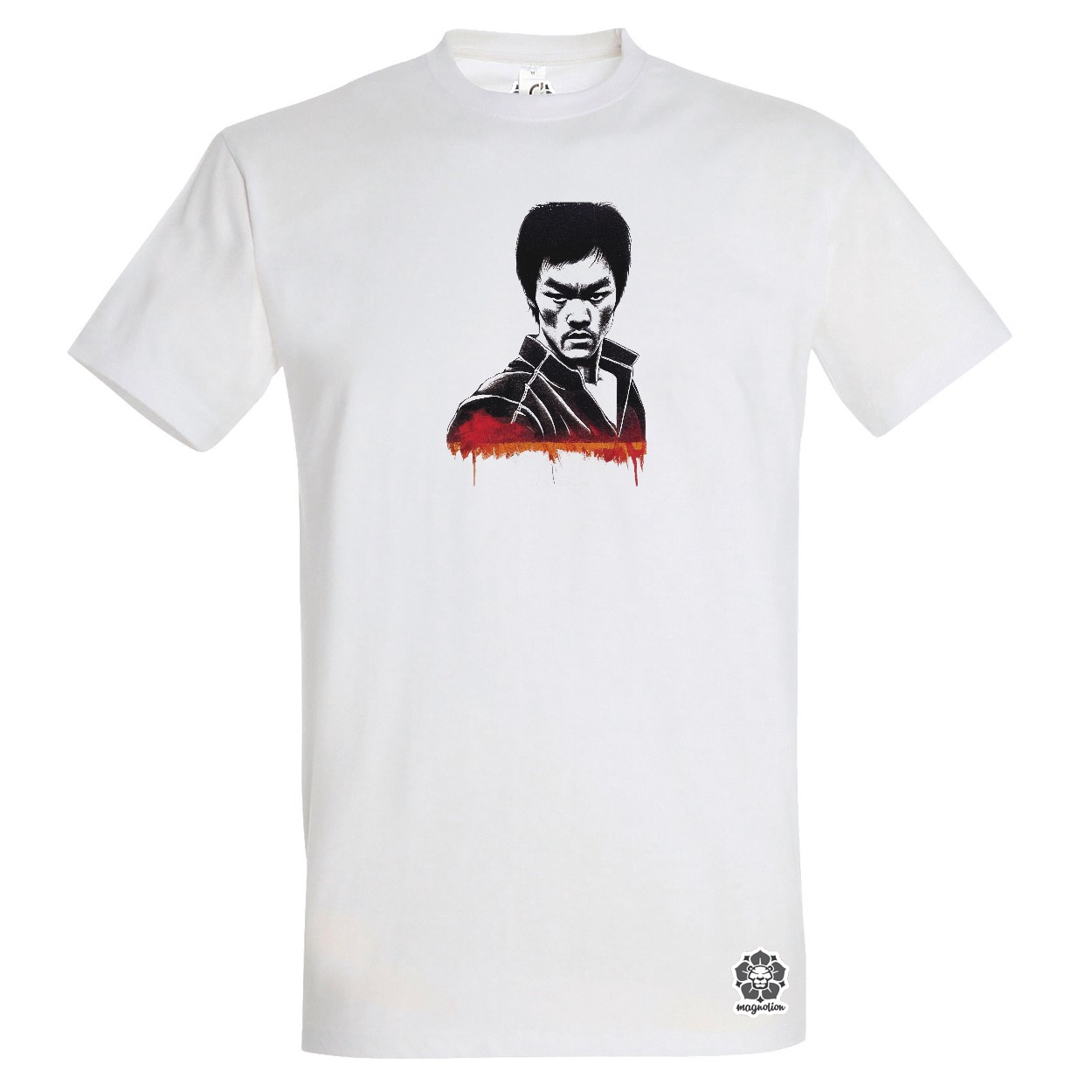 Karaktertanulmány fekete-fehér Bruce Lee egyedi póló 