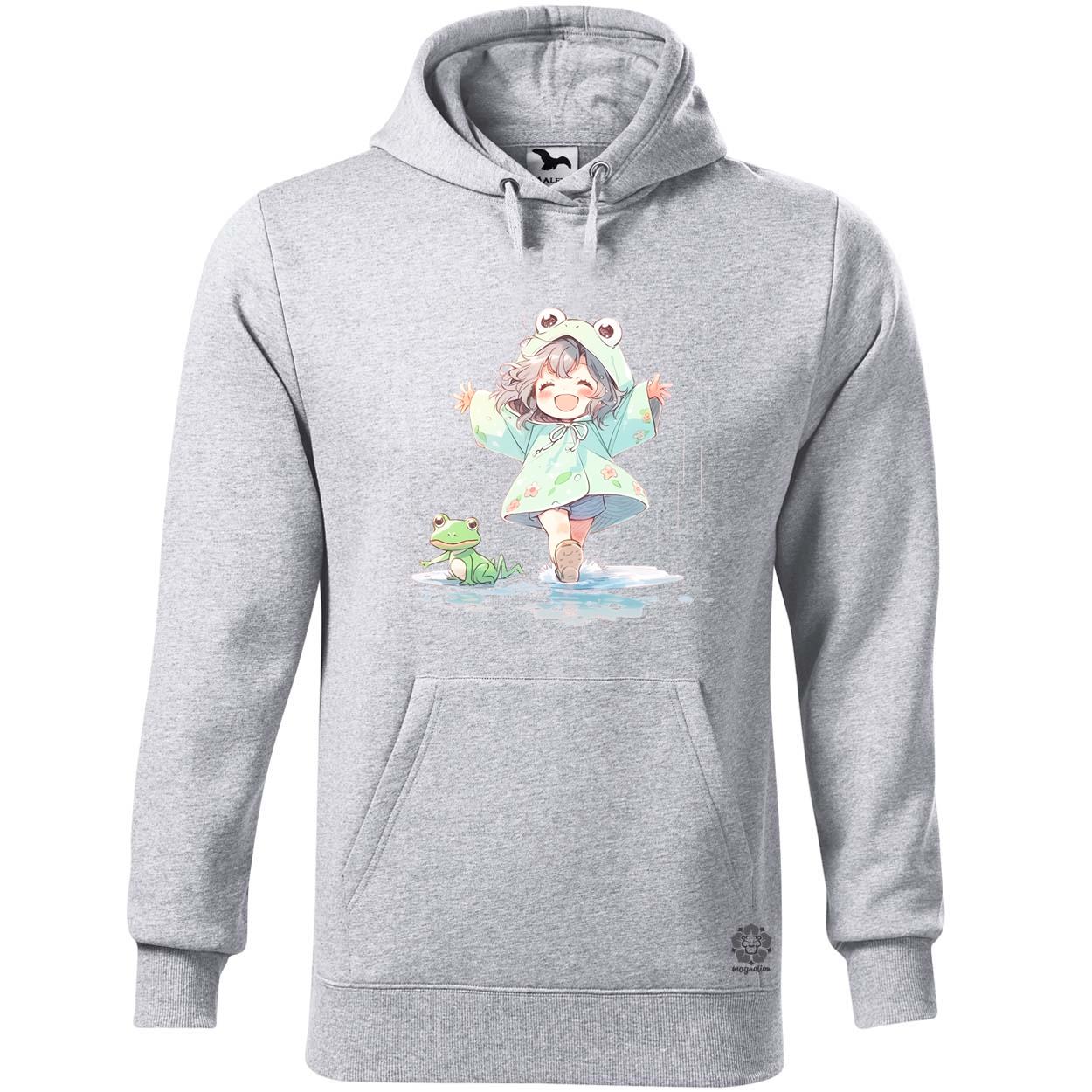 Chibi lány esőben táncol v1 egyedi  pulóver 