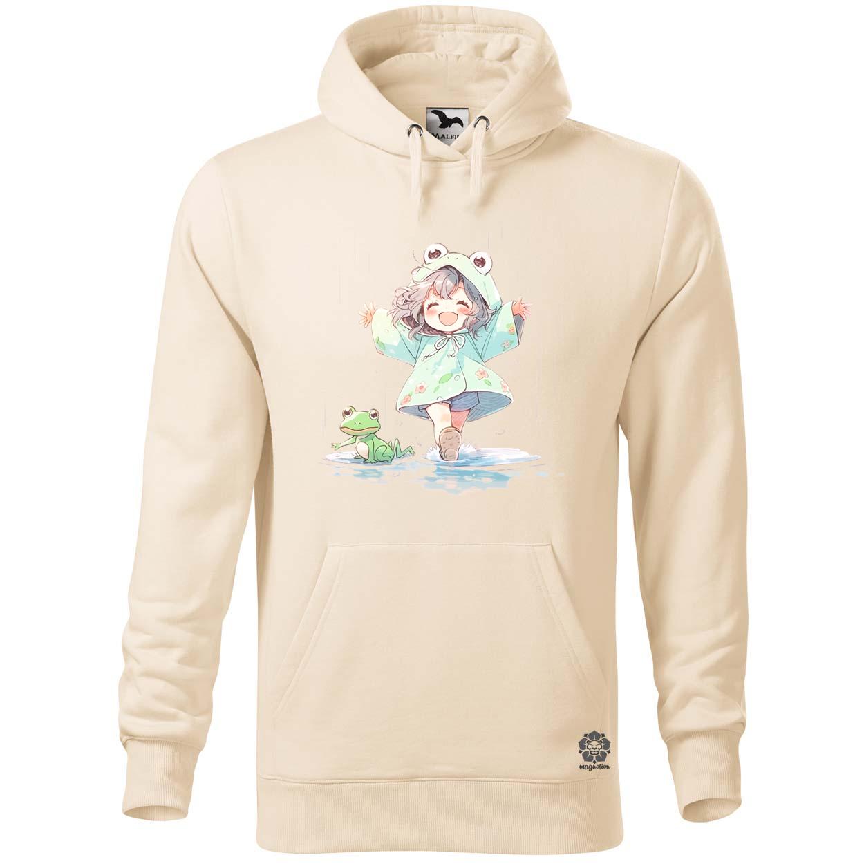 Chibi lány esőben táncol v1 egyedi  pulóver 