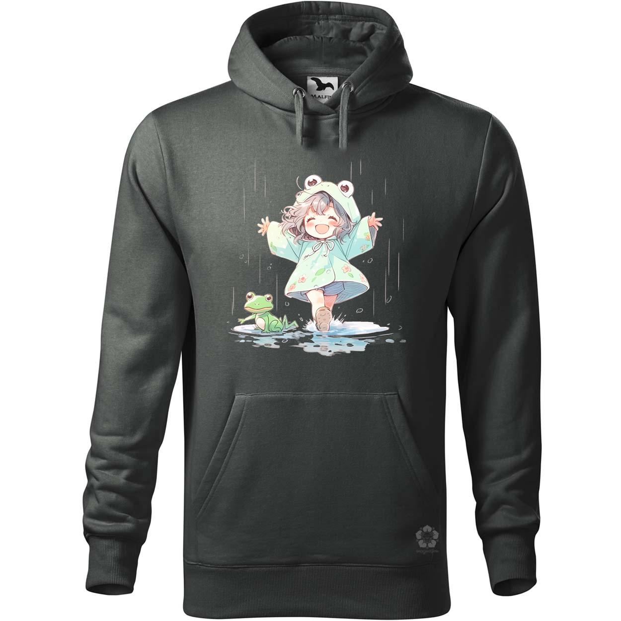 Chibi lány esőben táncol v1 egyedi  pulóver 