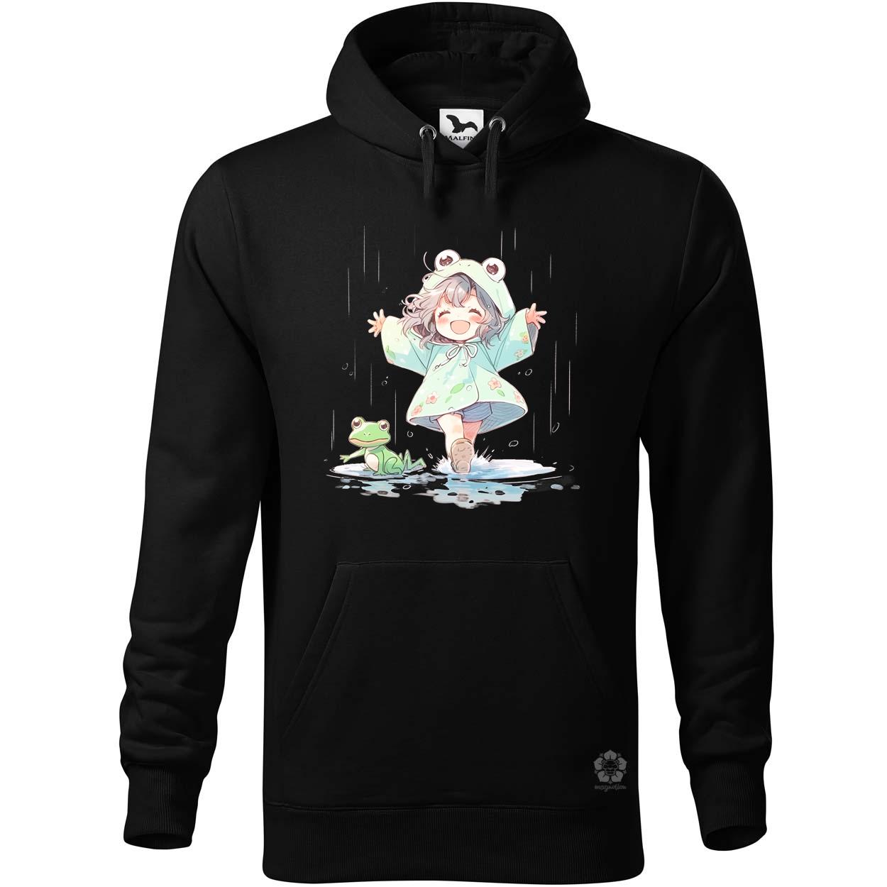 Chibi lány esőben táncol v1 egyedi  pulóver 