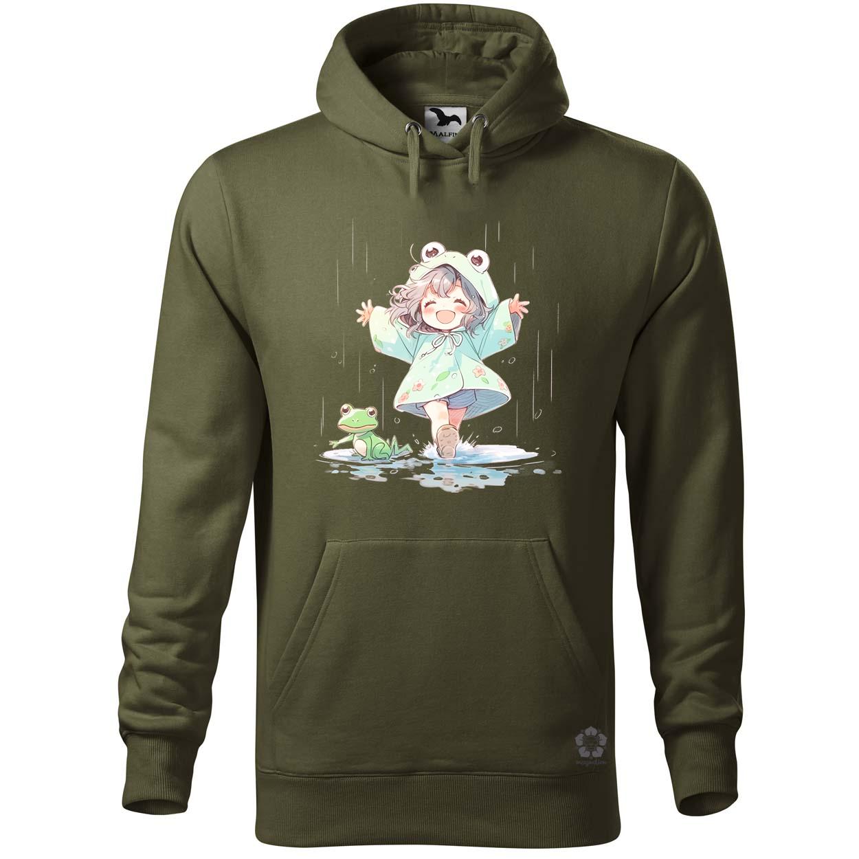Chibi lány esőben táncol v1 egyedi  pulóver 