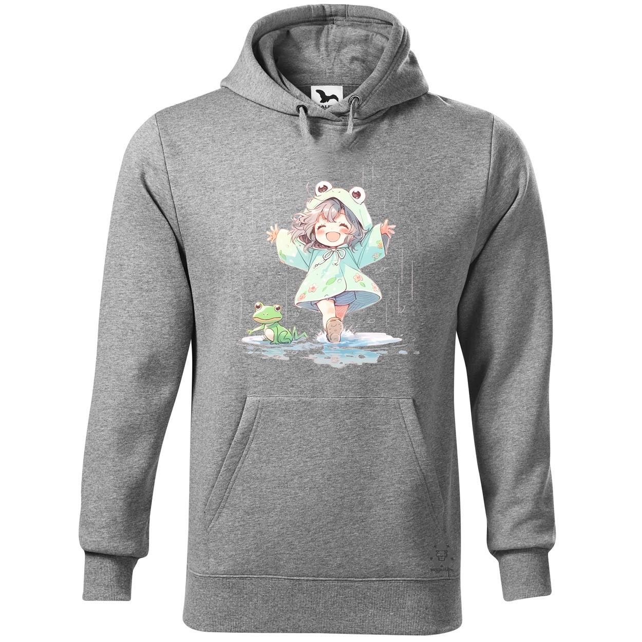 Chibi lány esőben táncol v1 egyedi  pulóver 