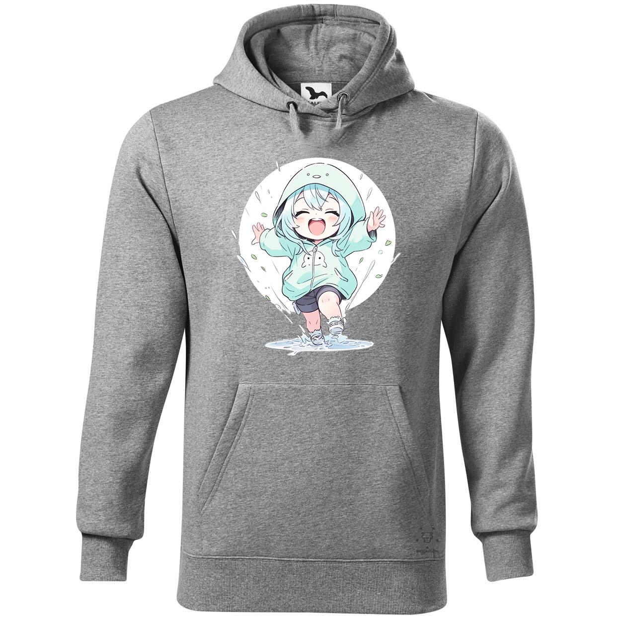 Chibi lány esőben táncol v2 egyedi  pulóver 