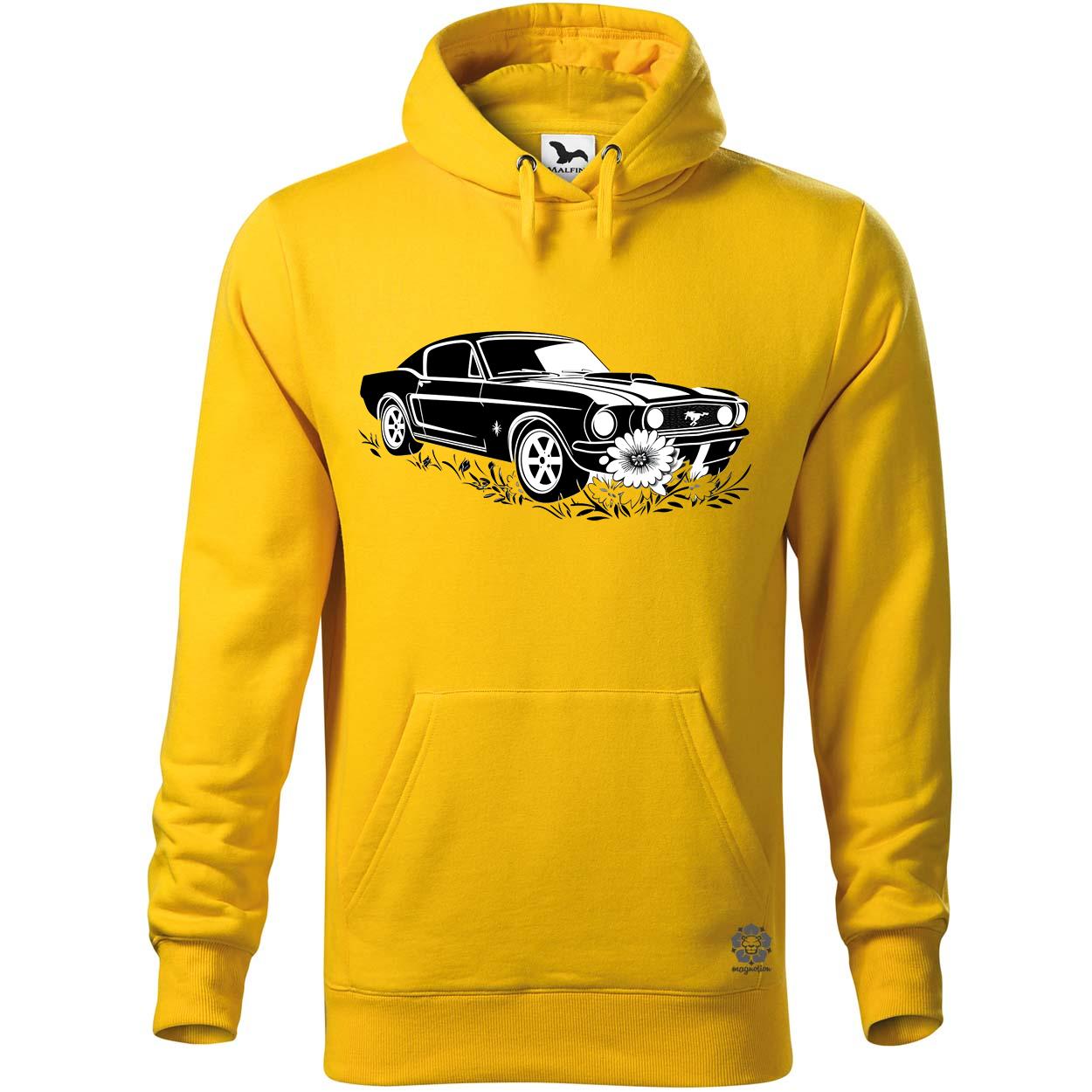 Mustang és virágok rajz v1 egyedi  pulóver 