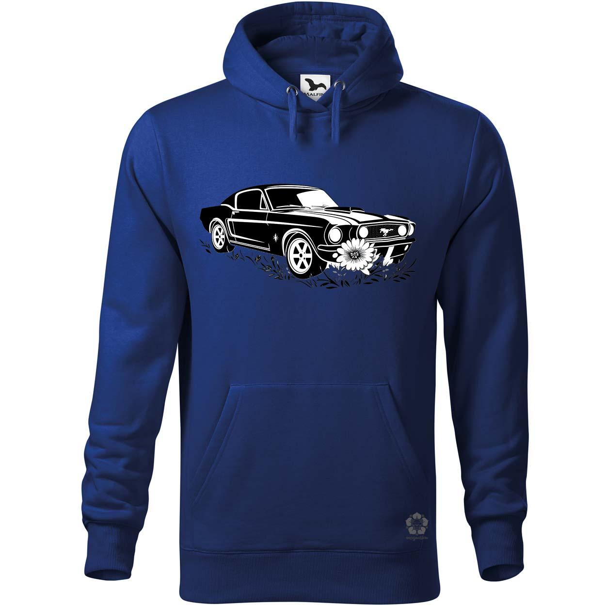 Mustang és virágok rajz v1 egyedi  pulóver 