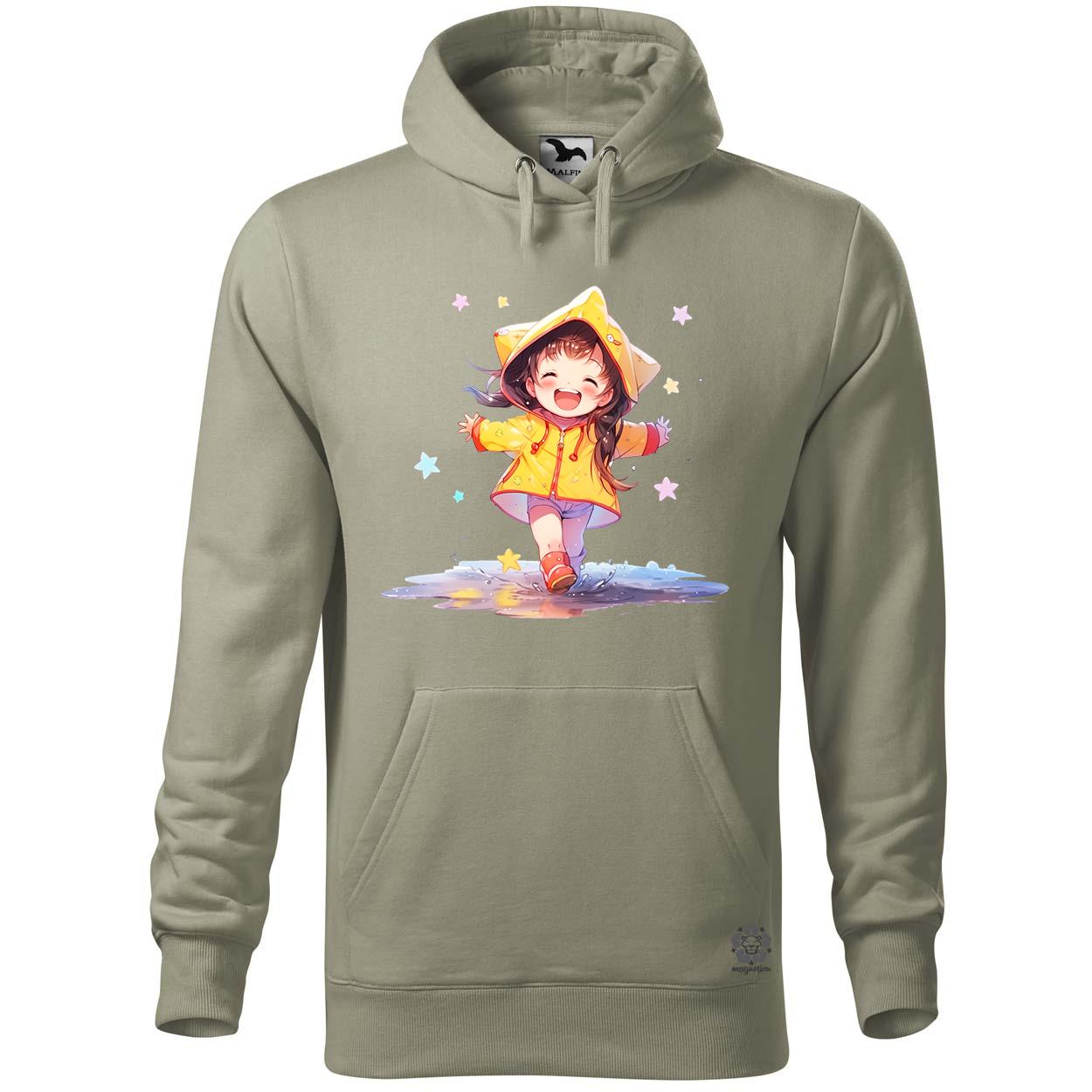 Chibi lány esőben táncol v3 egyedi  pulóver 