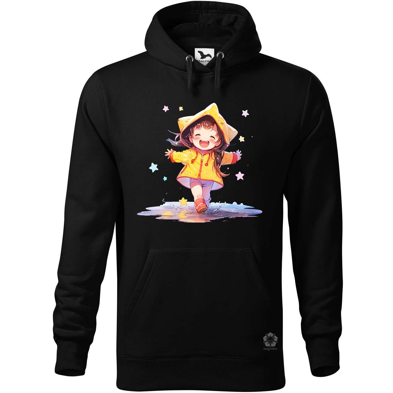 Chibi lány esőben táncol v3 egyedi  pulóver 