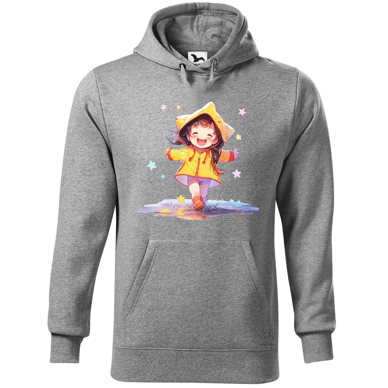 Chibi lány esőben táncol v3 egyedi  pulóver 