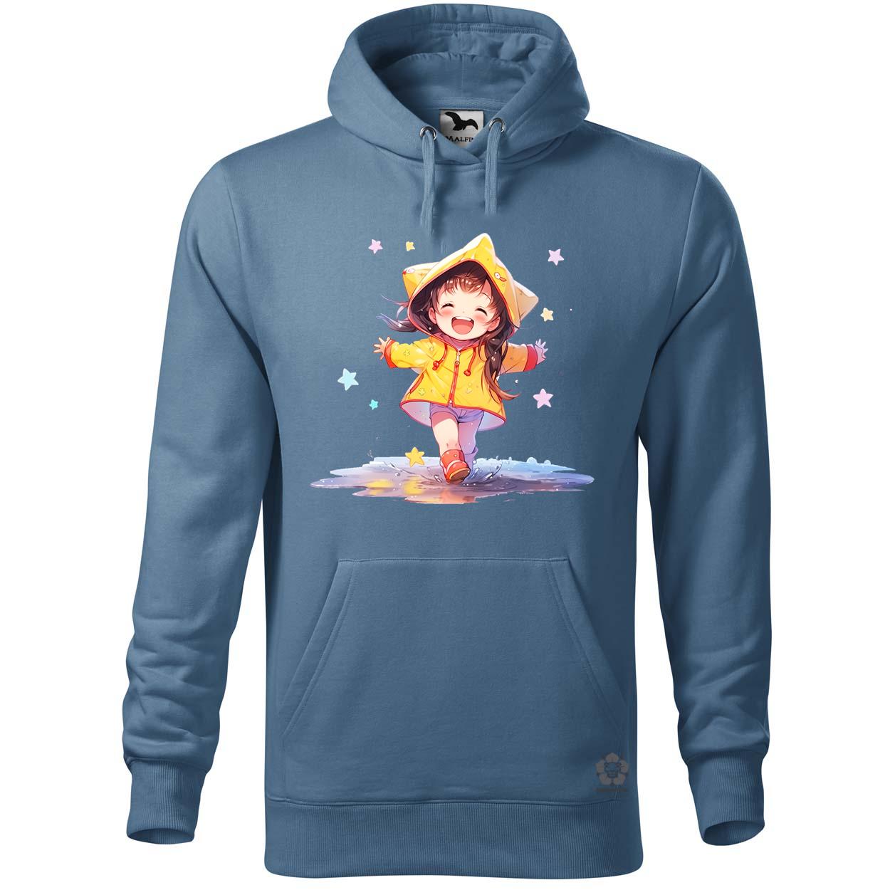 Chibi lány esőben táncol v3 egyedi  pulóver 
